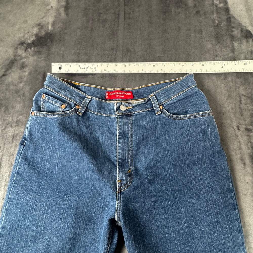 Levi's 512 Classic Slim Stretch Jeans Womens 14 MIS M Blue Tapered Leg Denim - Picture 4 of 8